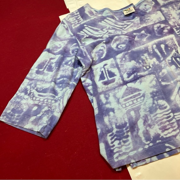 90s Purple Rum Reggae shirt Tie Dye Batik beach festival summer ART hippie Large - Picture 10 of 10